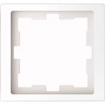 Sienas plāksne / slēdža vāks Merten MEG4010-6535, balts, termoplastisks, bez skrūvēm, viens gabals