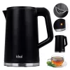 IDEAL tējkanna 1,7 l, tērauda korpuss, jauda 1500 W, melna