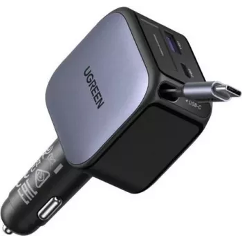 Uzlādes ierīce automašīnai UGREEN Fast Car Charger 2-Port 60W (55212B) — 2 portu 60W USB lādētājs transportlīdzeklim