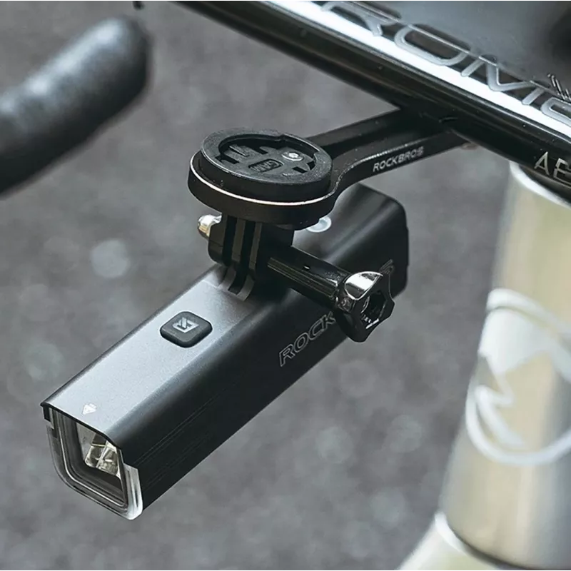 Rockbros RHL1500 priekšējais velosipēda lukturis spidometram/GPS
