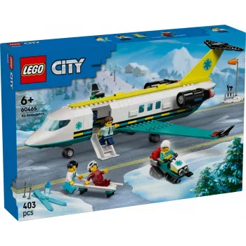 LEGO City Avārijas lidmašīna 60465 – neliels glābšanas lidaparāta būvēšanas komplekts, 403 detaļas, 4 minifigūriņas, vecums 6+