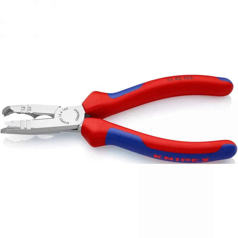 Knaibles Knipex 13 42 165, maksimālais caurules diametrs 1,3 cm, roktura materiāls: plastmasa