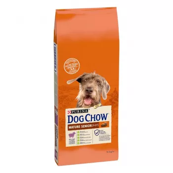 Sausā suņu barība Purina Nestlé Dog Chow Mature Senior ar jēru 14 kg, 24% olbaltumvielu, 10% tauku
