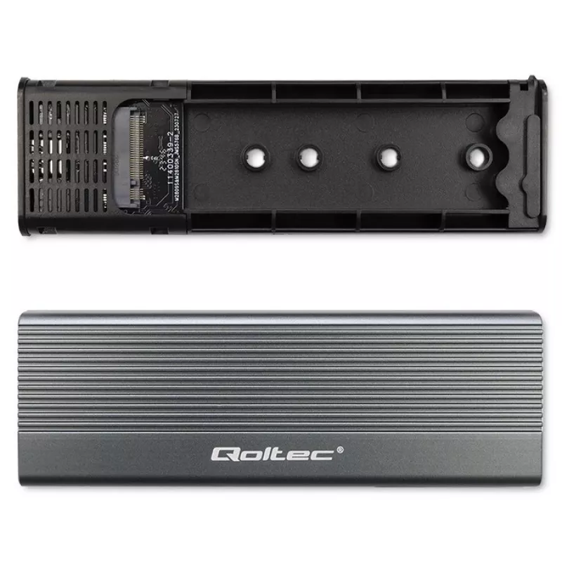 Qoltec korpuss M.2 SATA (NGFF) SSD diskam, USB-C