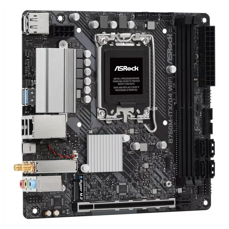 Mātesplate ASRock B760M-ITX/D4 WiFi Intel B760 LGA 1700 mini ITX