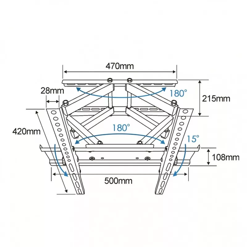 TB TV sienas stiprinājums TB-43P 26-55 55 kg VESA 400x400 (TB-43P)