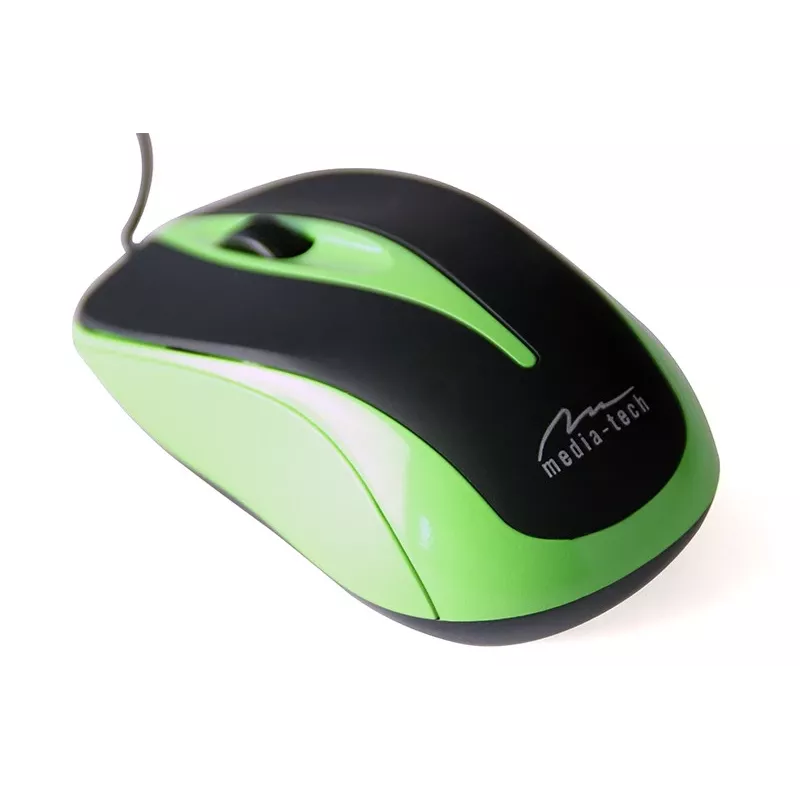 Wired Optical pele 800dpi Melns & green MT1091G