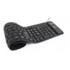 Silikona tastatūra USB+PS/2 melna