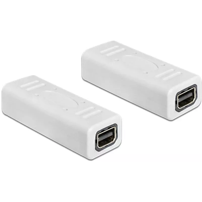 Kabeļu savienotāju adapteris DeLOCK 65450 Mini DisplayPort balts