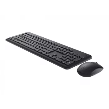 DELL klaviatūra un pele - KM3322W - ukraiņu (QWERTY), pilna izmēra (100%), bezvadu, RF Wireless, QWERTY, melna, iekļauta pele