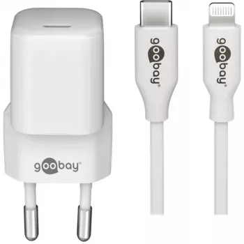 Apple Lightning / USB-C PD uzlādes komplekts 30 W, lādētājs balts, 1 m kabelis, PD