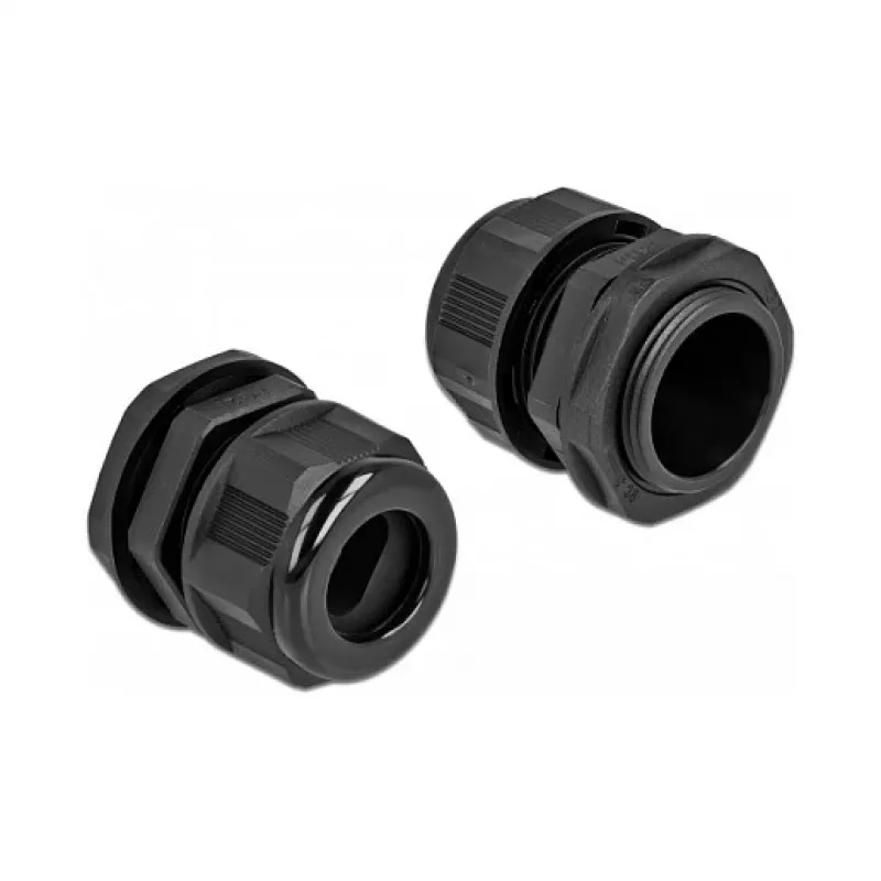 Kabeļa blīvslēgs DeLOCK 60387 Melns Plastmasa 2 gab.