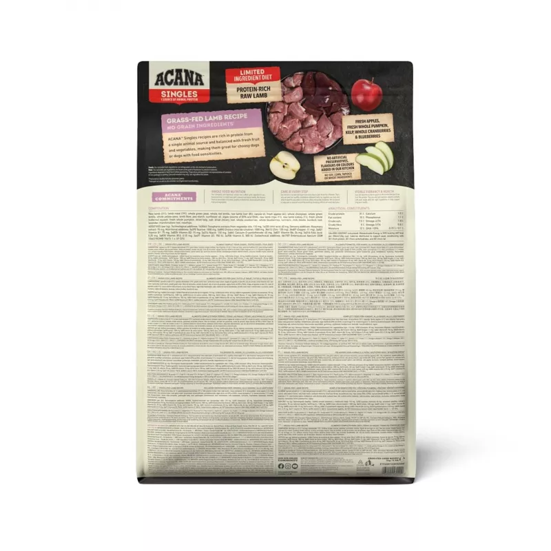 ACANA Singles ar zāli barots jērs - sausā suņu barība - 2 kg