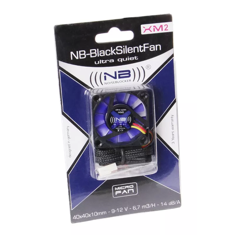 NOISEBLOCKER MelnsSilentFan XM-2 40mm Melns