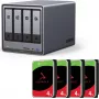 NAS korpuss UGREEN DXP4800 Plus ar 16 TB (4×4 TB) SATA diskdziņiem, 4 nodalījumu RAID atbalsts
