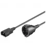 Microconnect PE130200 strāvas kabelis Melns 2 m C14 savienotājs
