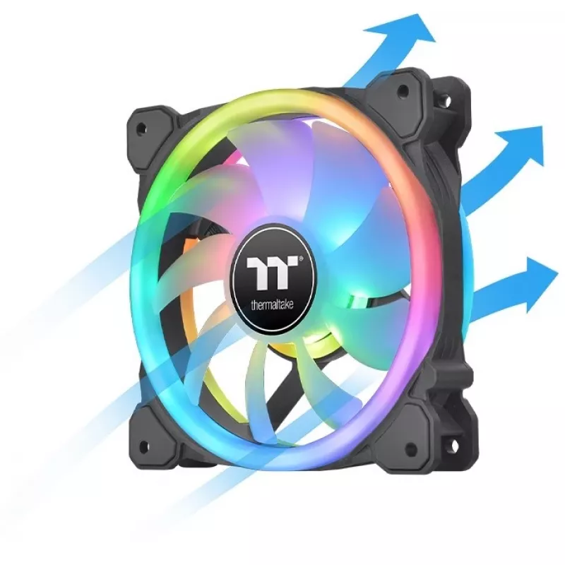 Thermaltake SWAFAN 14 RGB ventilators, 14 cm, melns, 500–2000 RPM