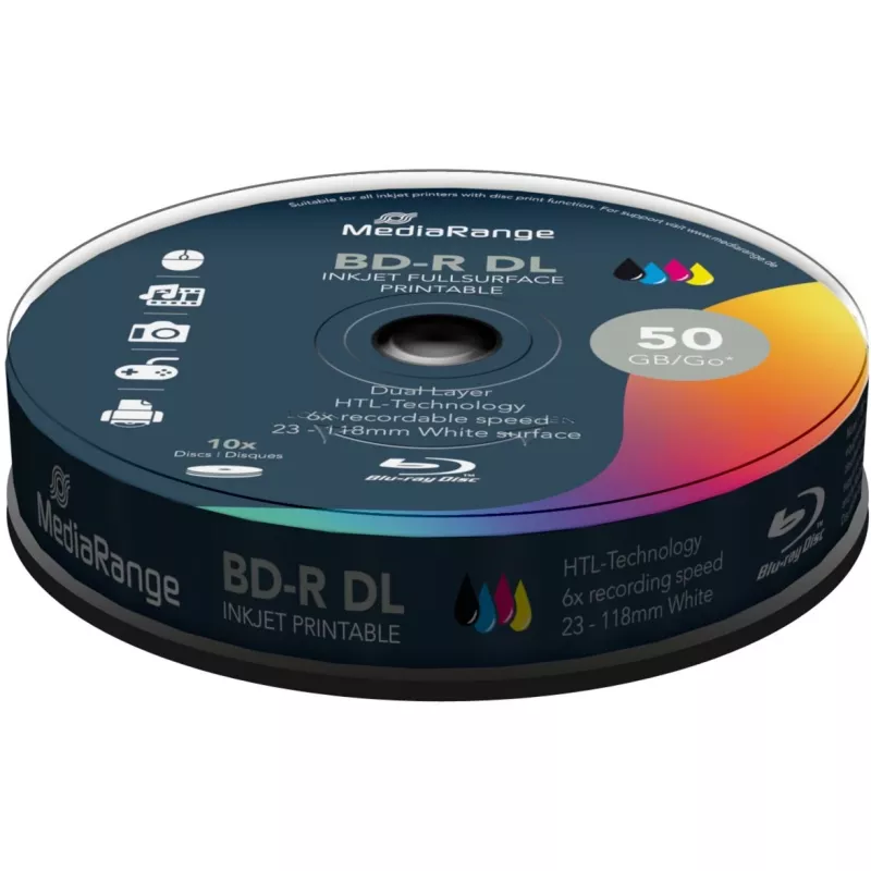 BD-R MediaRange MR509 50GB 10 gab.