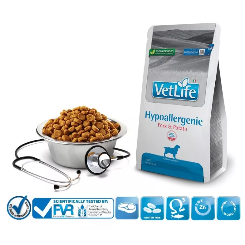 FARMINA Vet Life Hypoallergenic Pork & Potato - sausā suņu barība - 2 kg