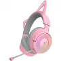 Razer Kraken Kitty V3 Pro - Quartz austiņas, vadu un bezvadu, galvas saite, spēlēm, USB Type-A, Bluetooth, rožu krāsa