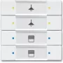 BUSCH JAEGER Skārienjutīgs sensors 4/8-kanālu daudzfunkciju 6127/02-84