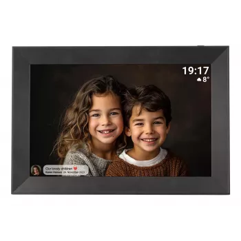 Denver PFF-1012 digitālais foto rāmis Melns 25,6 cm (10,1 collas) Skārienekrāns Wi-Fi