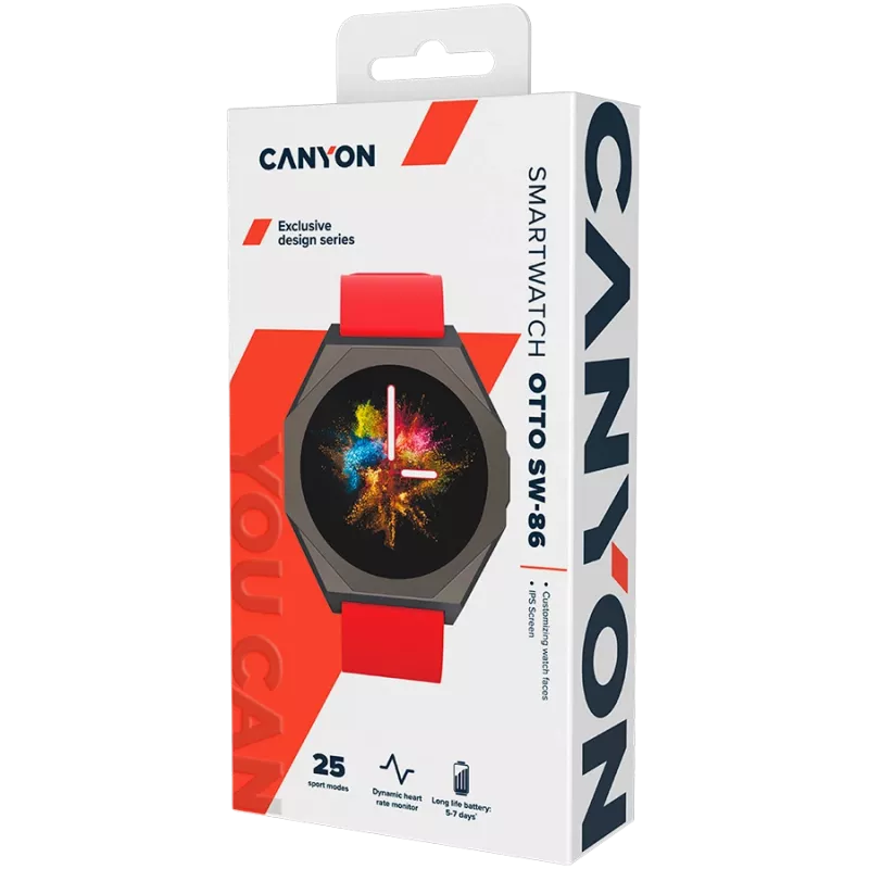 CANYON viedpulkstenis Otto SW-86 Sarkans