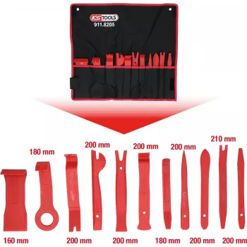 Plastmasas ķīļu komplekts ks tools MASTER 11 daļu 911.8205