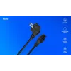 Strāvas kabelis Savio Strom IEC 60320 C5 CEE 7/7 3m Melns C5 savienotājs Tips C