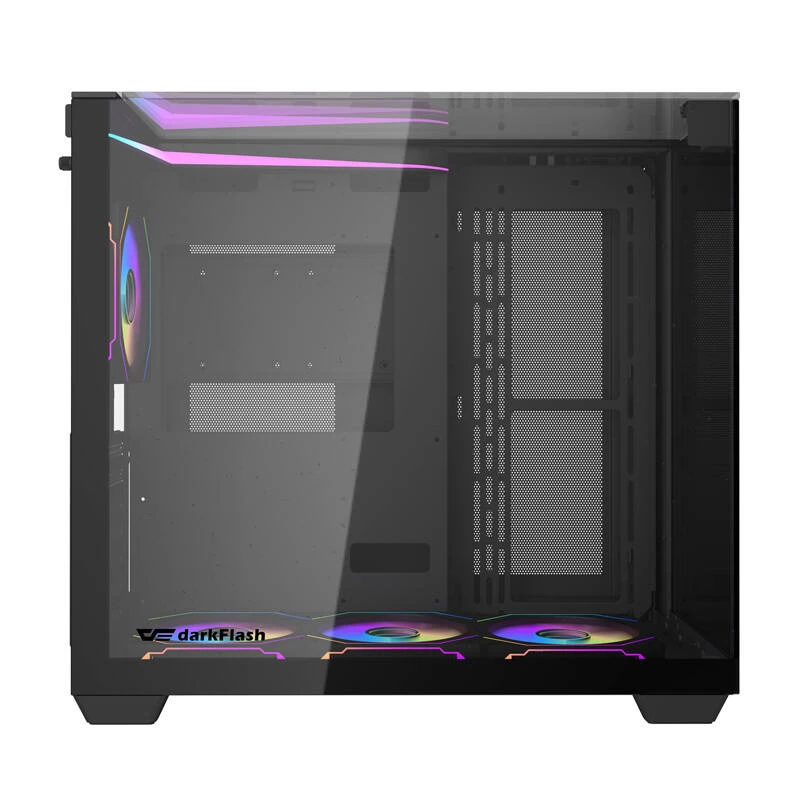 Darkflash TH285 datora korpuss (melns) + 4 ventilatori