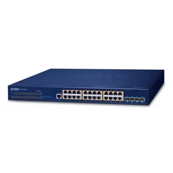 Pārvaldāms slēdzis PLANET Layer 3 24portu 10/100/1000T Gigabit Ethernet 1U