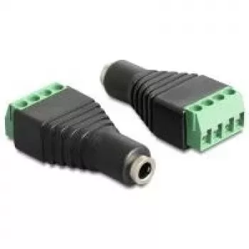 Kabeļa savienotāja adapteris DeLOCK 65457 3,5 mm 4 kontaktu Melns Zaļš