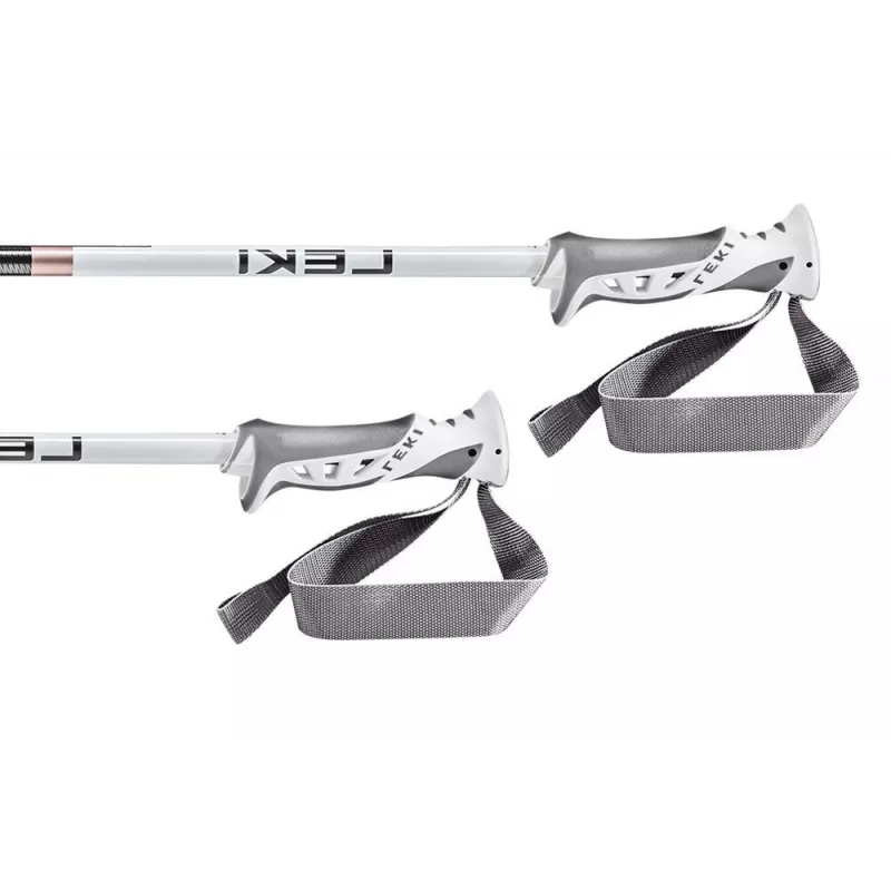 LEKI BLISS rozā zelta slēpošanas nūjas 115 cm