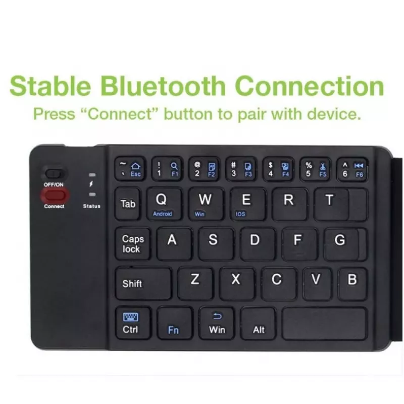 Bluetooth 3.0 salokāma bezvadu tastatūra