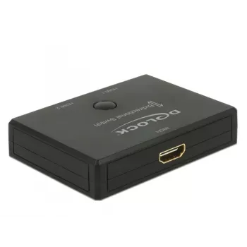 DeLock HDMI 2 pret 1 komutators, divvirzienu, 4K 60 Hz - Video/Audio komutators - 2 x HDMI - galddatoram