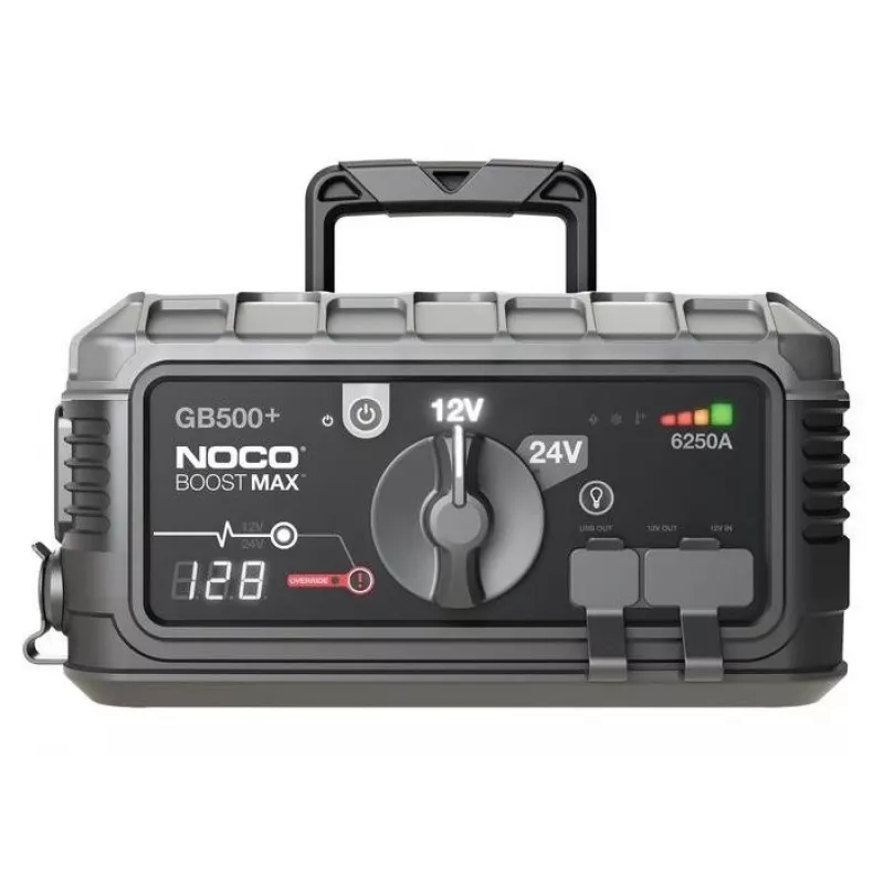 Akumulatora starteris NOCO GB500 6250A 12V/24V, portatīvs akumulatora pastiprinātājs automobiļiem un komerctransportam