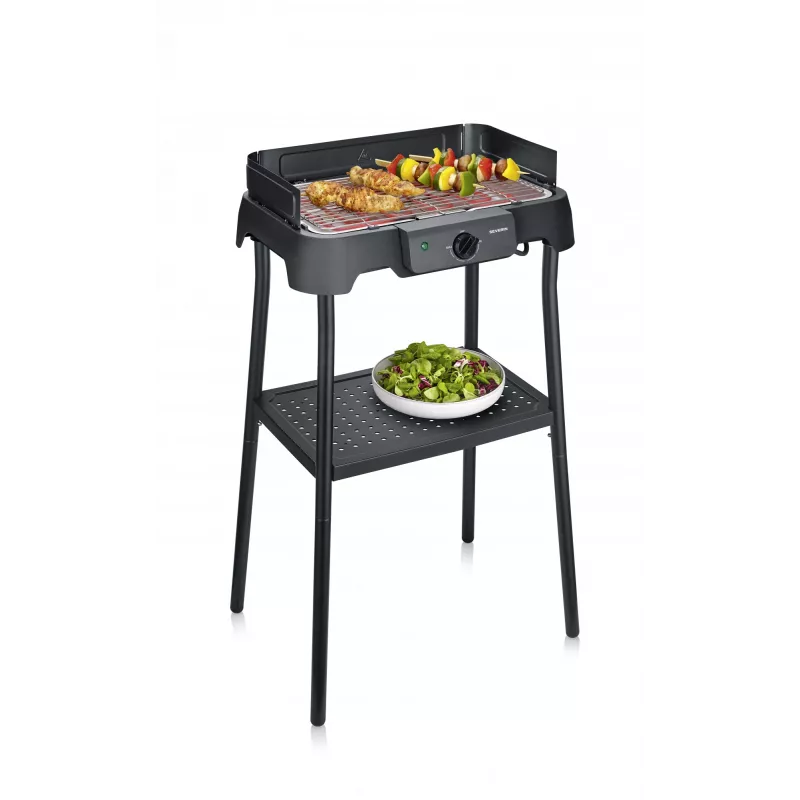 Galda elektriskais grils SEVERIN PG 8594 — 2000 W, taisnstūrveida restes, melns
