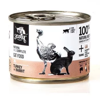 3Coty tītara un truša mitrā kaķu barība 180 g
