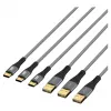 EFB Elektronik USB-A uz USB-C kabeļu komplekts 60W QC 3A 3x2m - digitāls/dati (USB-AC-00008)