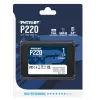 2.5 collu SATA III SSD PATRIOT P220 1 TB — 550/500 MB/s, 50k IOPS, 7 mm
