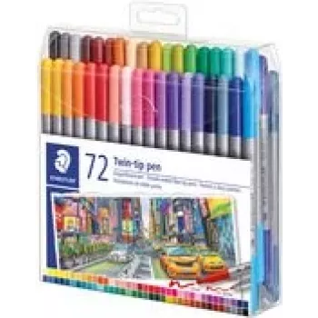 Flomāsters Staedtler 3200 Fine/Extra Bold Daudzkrāsains 72 gab.