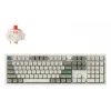Pilna izmēra mehāniskā tastatūra Keychron Q6 Max — sarkanie slēdži, balts korpuss