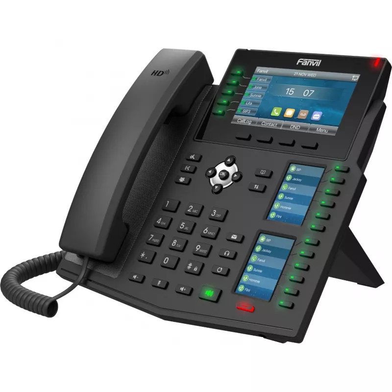 IP tālrunis Fanvil X6U V2 melns 20 līnijas LCD Wi-Fi