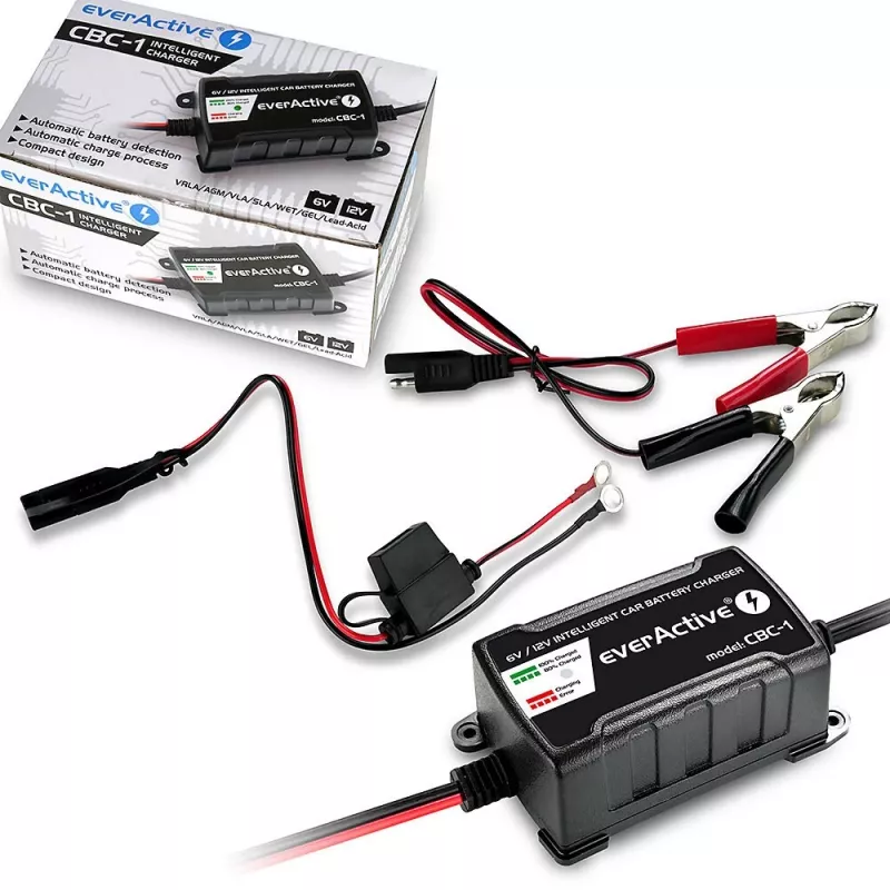 Auto akumulatoru lādētājs everActive CBC1 6V/12V