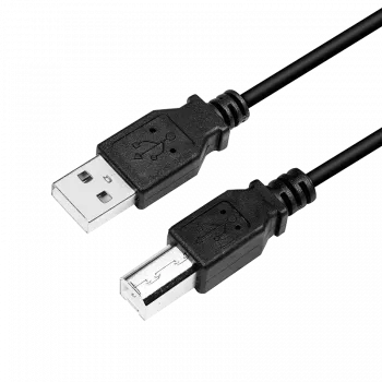 USB kabelis LogiLink CU0007B USB 2.0 2 m USB A USB B Melns