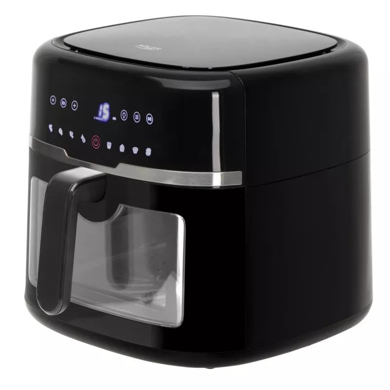 Adler AD 6318 karstā gaisa friteris, 8 l, 2500 W, LCD displejs, 9 programmas, melns