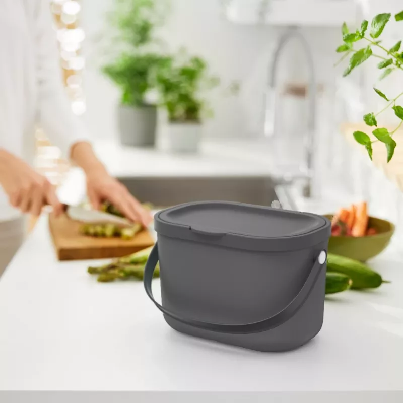 ROTHO Albula Anthracite - atkritumu šķirošanas tvertne - 3,2l