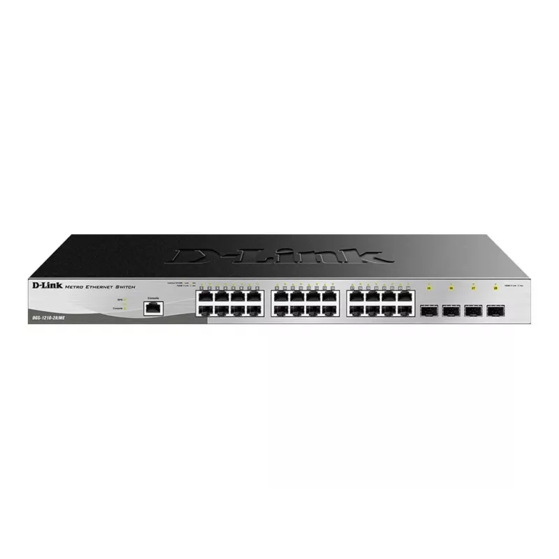 D-Link DGS-1210-28/ME/E tīkla komutators Vadāms L2+ Gigabit Ethernet (10/100/1000) 1U Melns, Pelēks