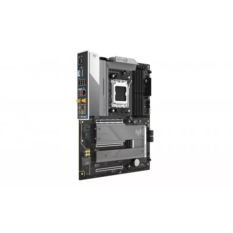 Mātesplate Sapphire NITRO+ B850A WIFI 7 AMD B850 Socket AM5 micro ATX, DDR5, 4 DIMM, 256GB, Wi‑Fi 7, 2.5GbE