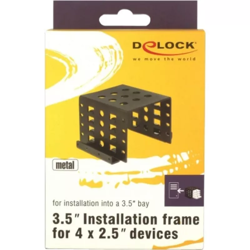 DeLOCK 18271 Montāžas rāmis 4 x 2,5 collu diski uz 3,5 collu nodalījumu